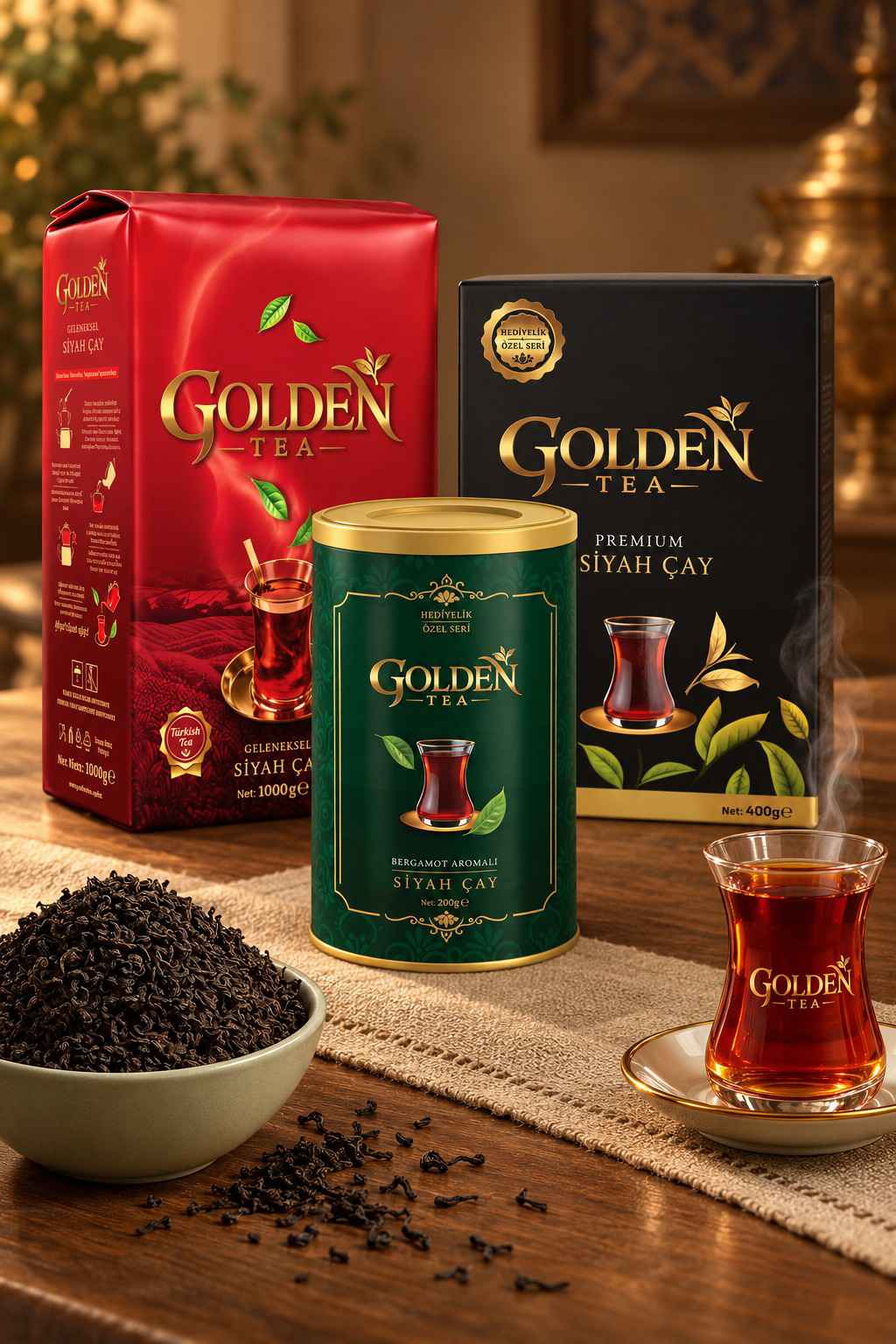 Kırmızı - Siyah - Yeşil Hediyelik Üçlü Set