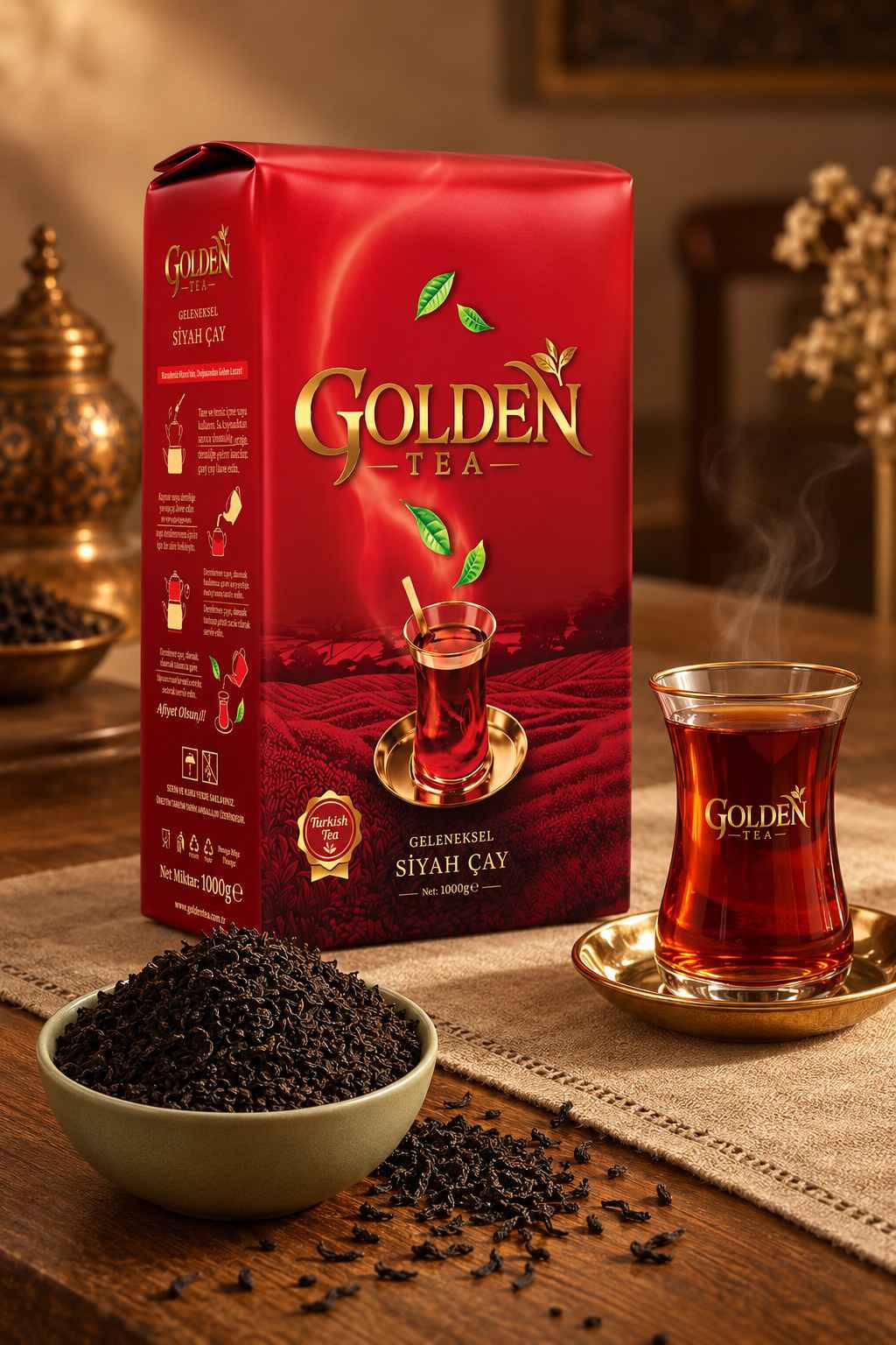 Geleneksel Dökme Siyah Çay Kırmızı Paket 