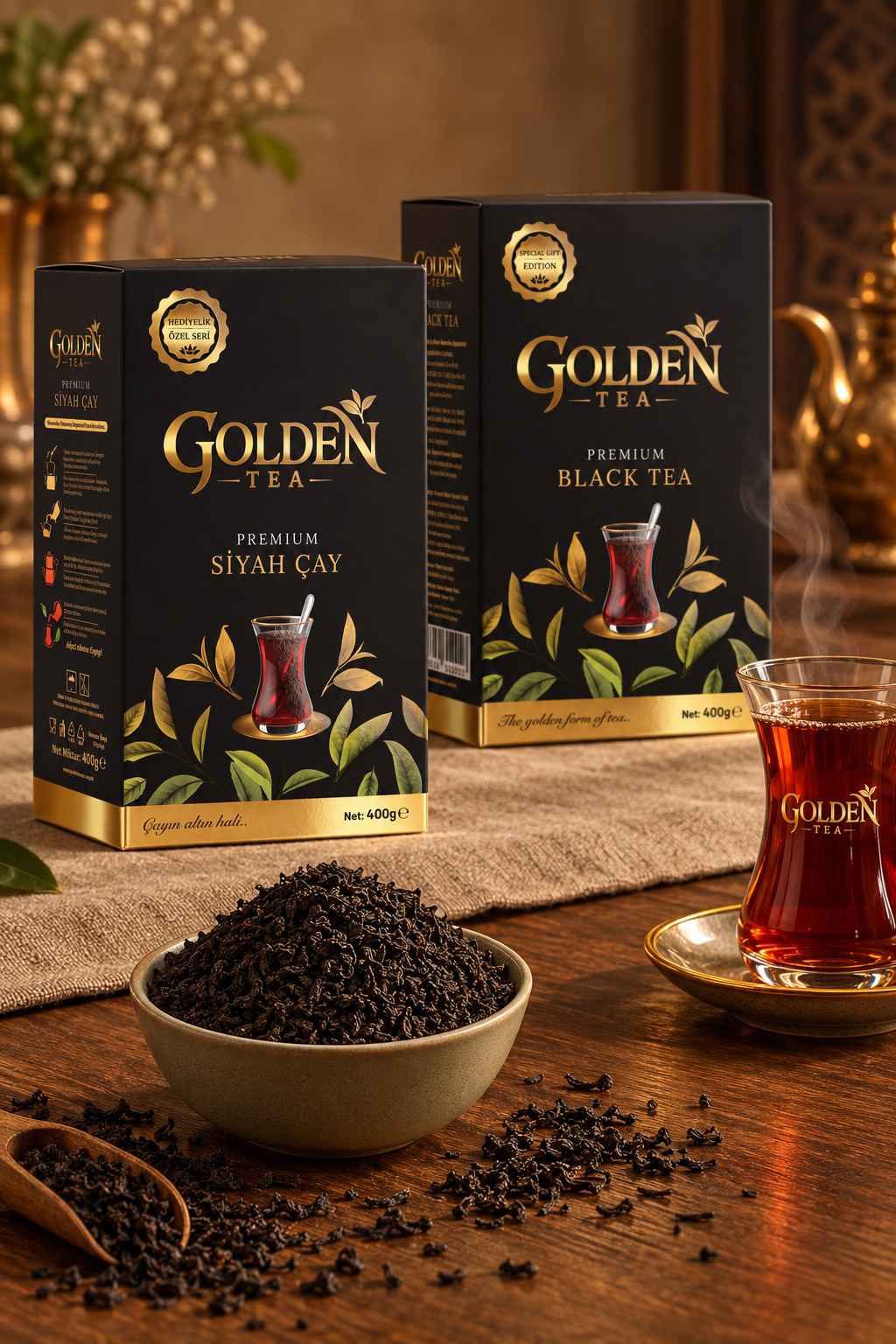 Premium Dökme Siyah Çay – Hediyelik Kutu - 400 g