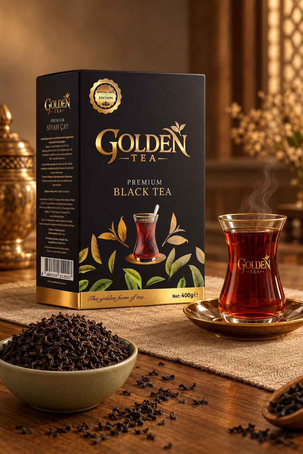 Premium Dökme Siyah Çay – Hediyelik Kutu - 400 g