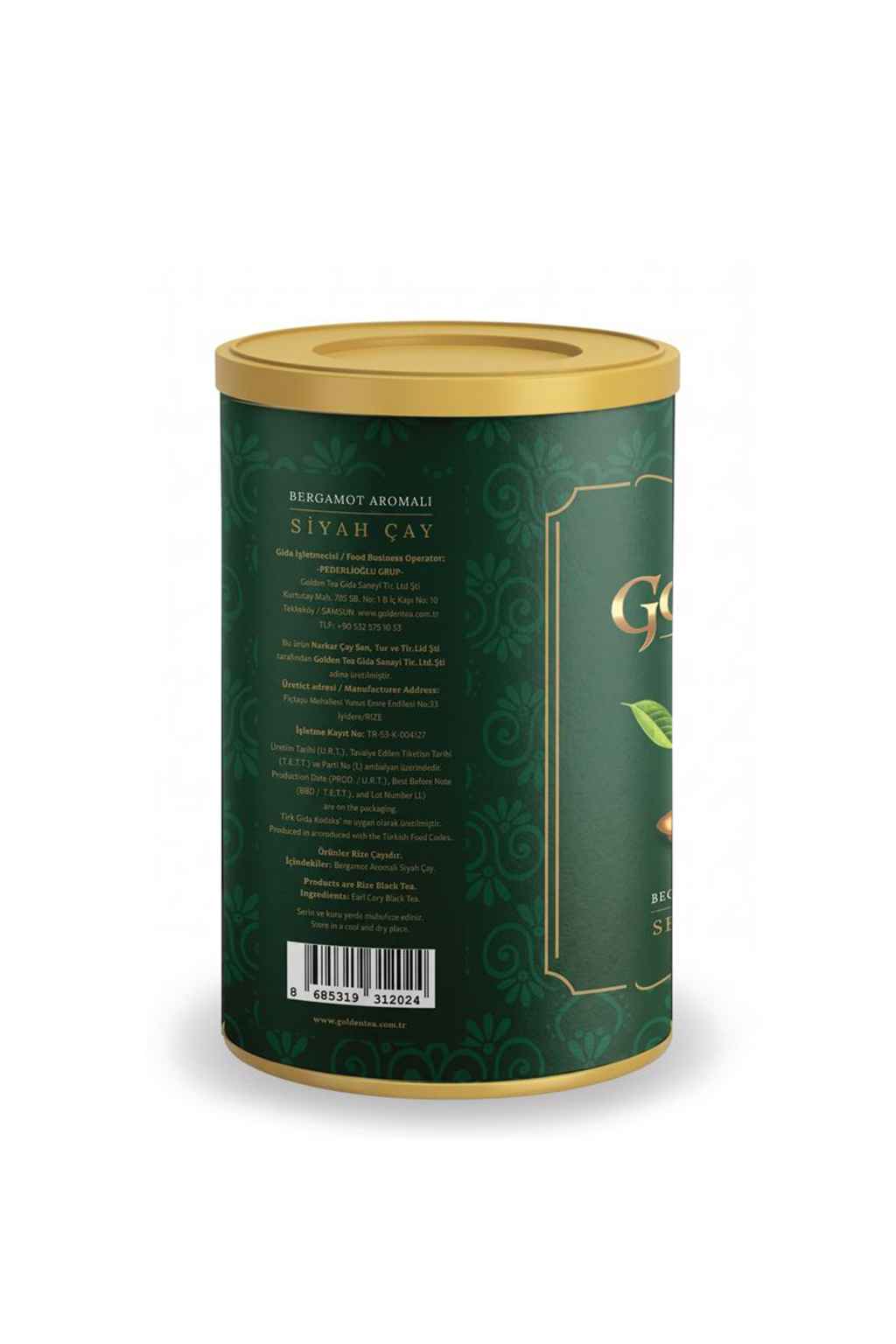 Golden Tea Bergamot Aromalı Siyah Çay - 200 Gr Golden Tea Bergamot Aromalı Siyah Çay 200 Gr Yeşil Silindir Kutu