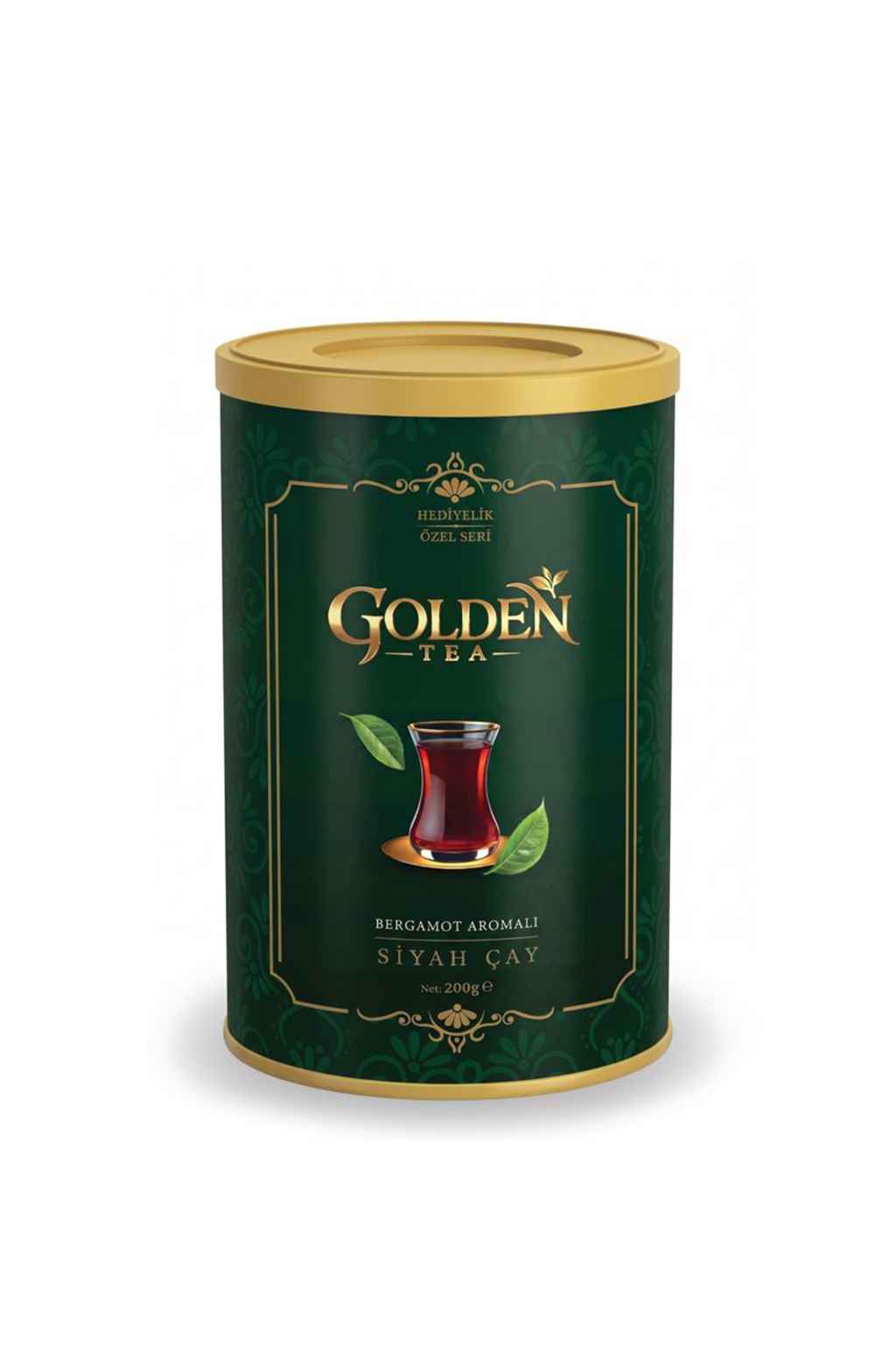 Golden Tea Bergamot Aromalı Siyah Çay - 200 Gr Golden Tea Bergamot Aromalı Siyah Çay 200 Gr Yeşil Silindir Kutu